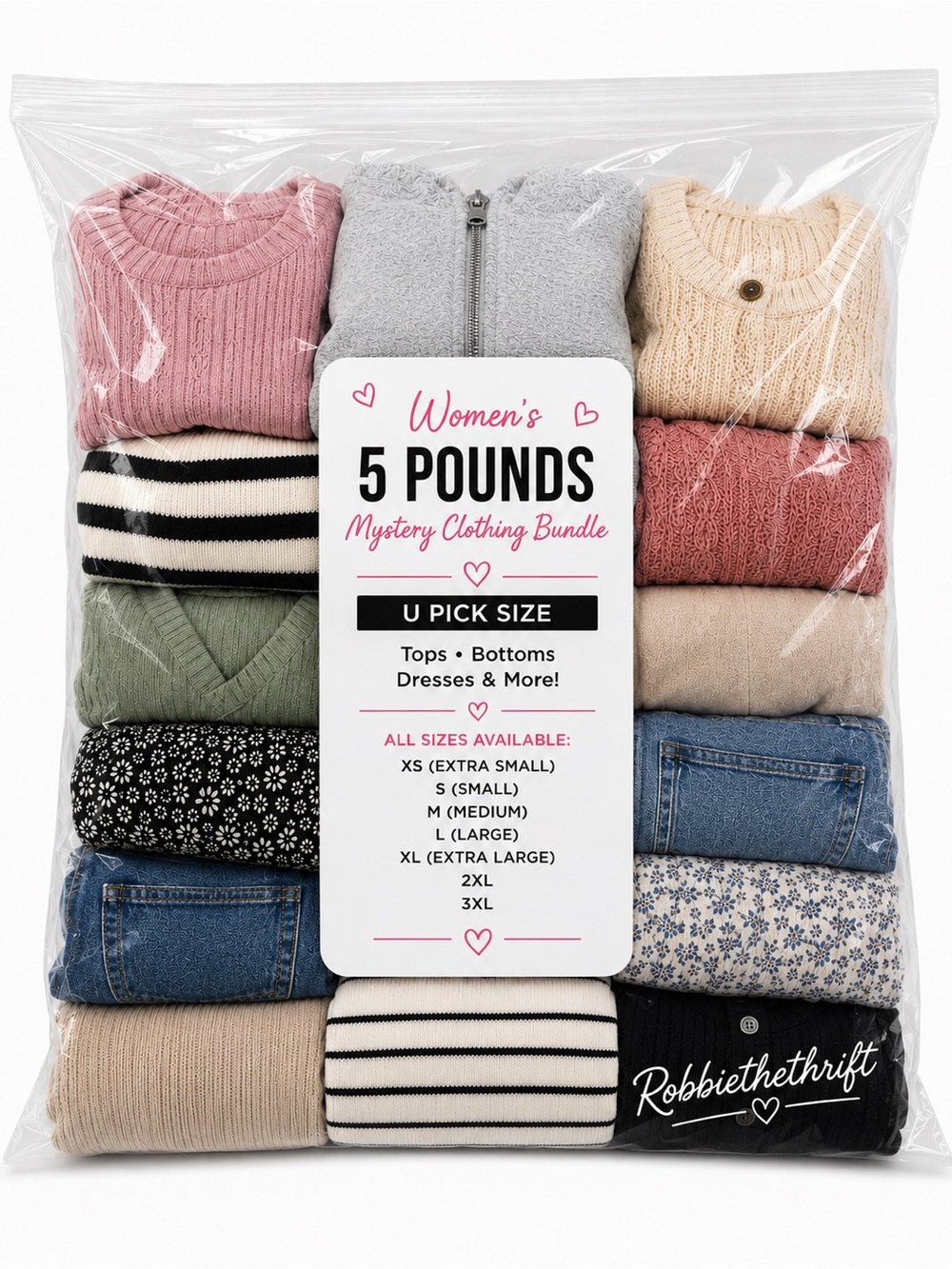 Women’s 5 lbs Clothing Bundle U Pick Size- Mall Brands FAST SHIPPING - Picture 2 of 3